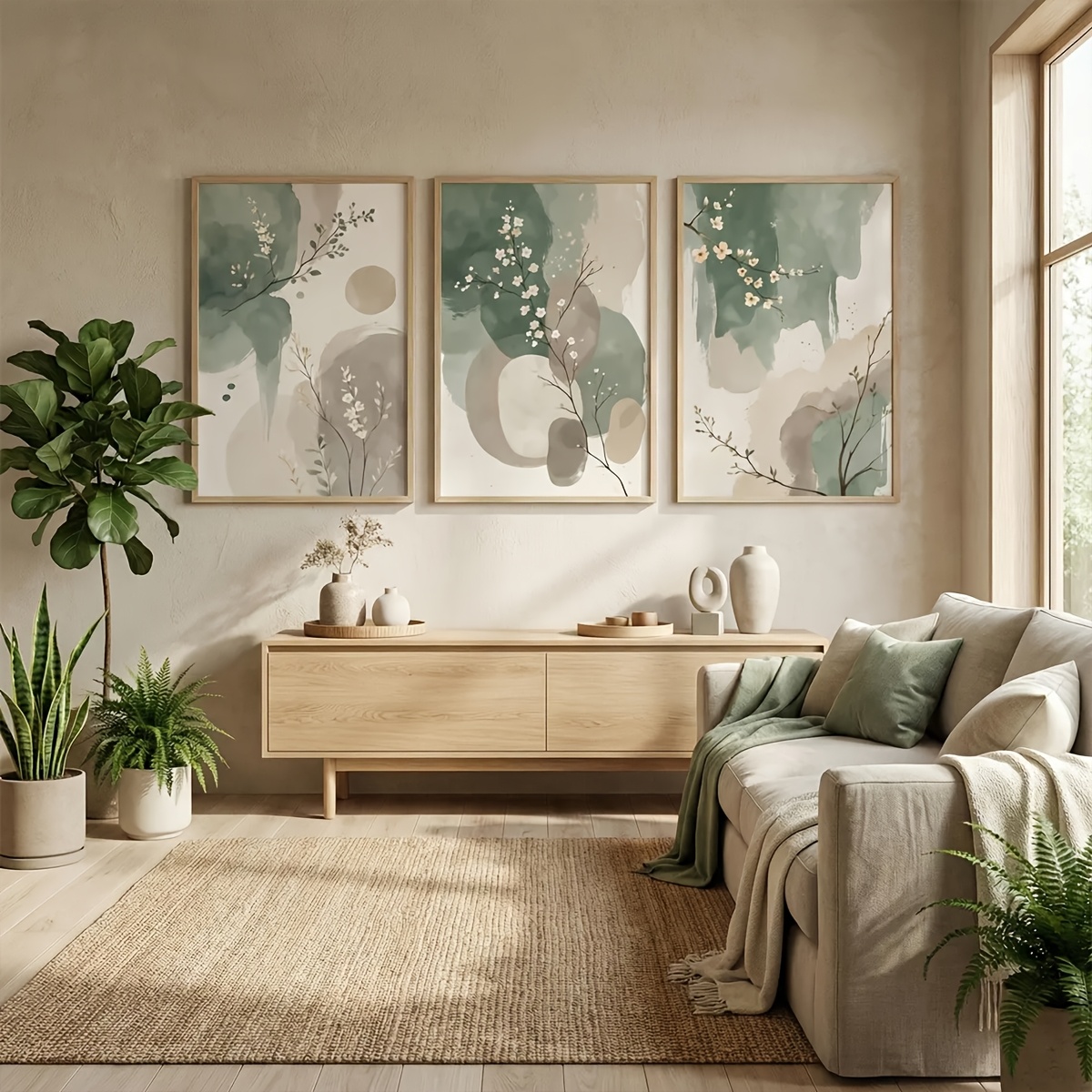3pcs Japanese-Style Plant Canv - Plant Parenting のレビューと価格