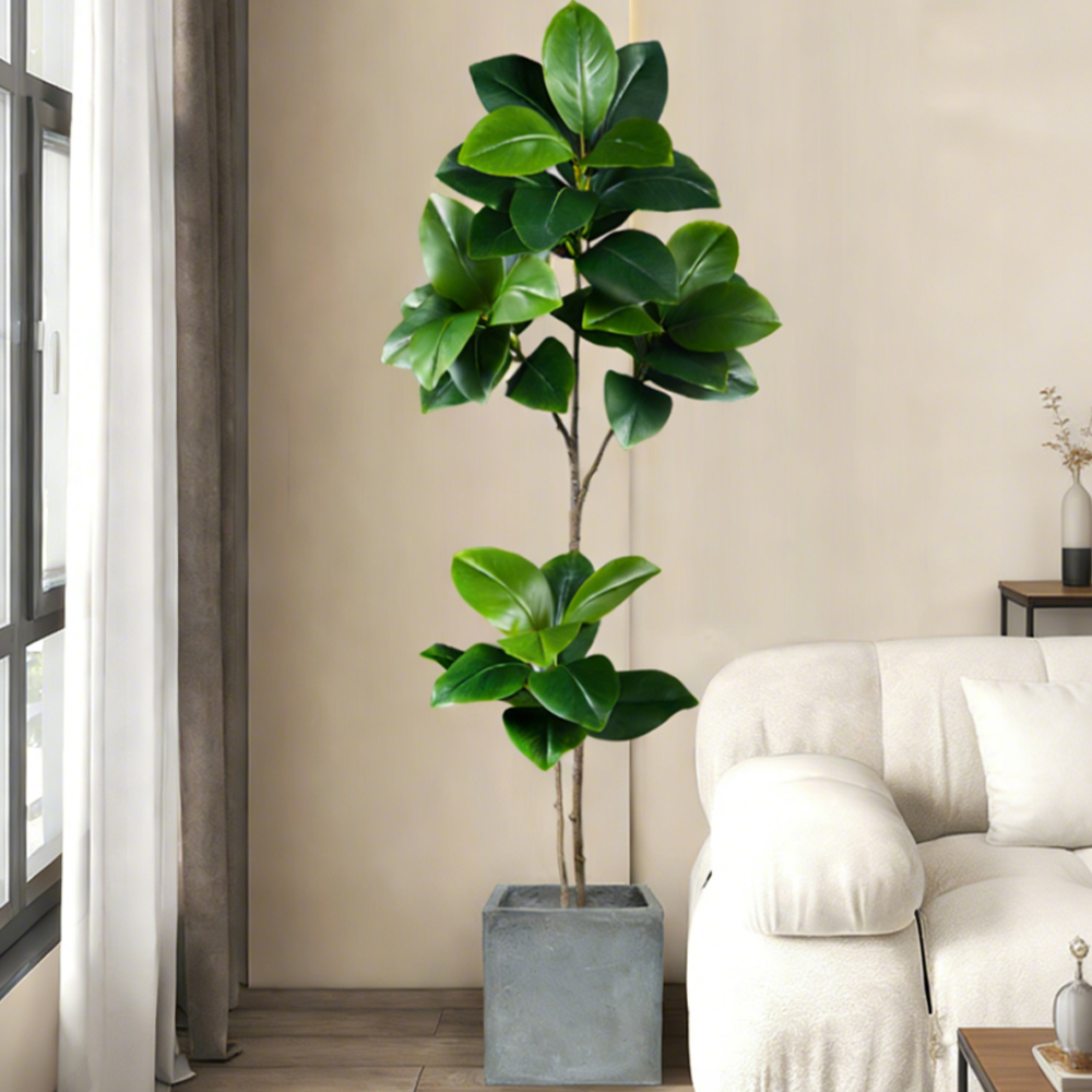 74-140cm Artificial Rubber Tre - Rubber Plant Ficus のレビューと価格