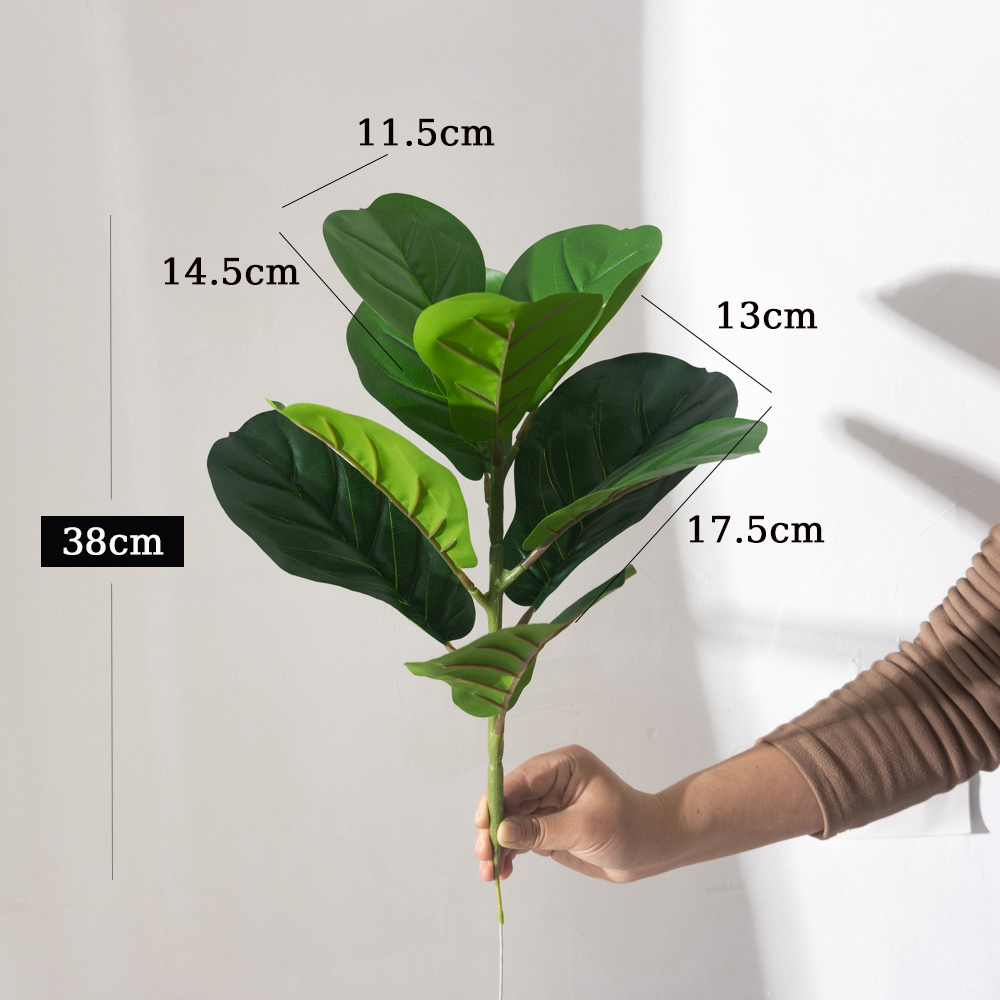 38cm 9 Forks Artificial Ficus  - Rubber Plant Ficus のレビューと価格