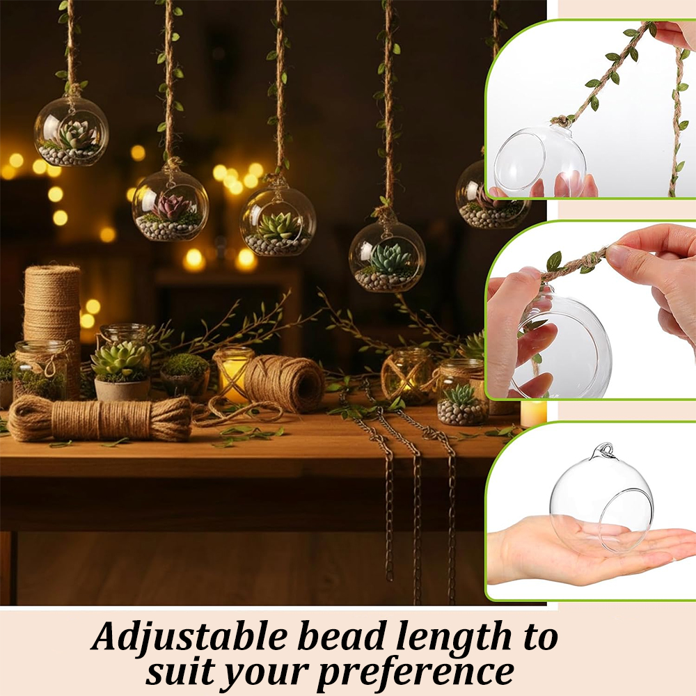 Glass Hanging Orbs Fillable Cl - Plant Parenting のレビューと価格