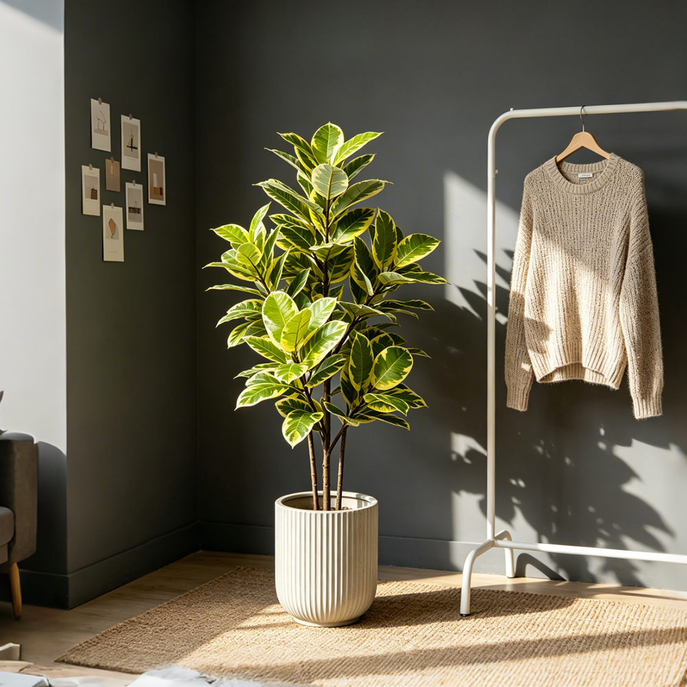85-125cm Large Artificial Rubb - Rubber Plant Ficus のレビューと価格