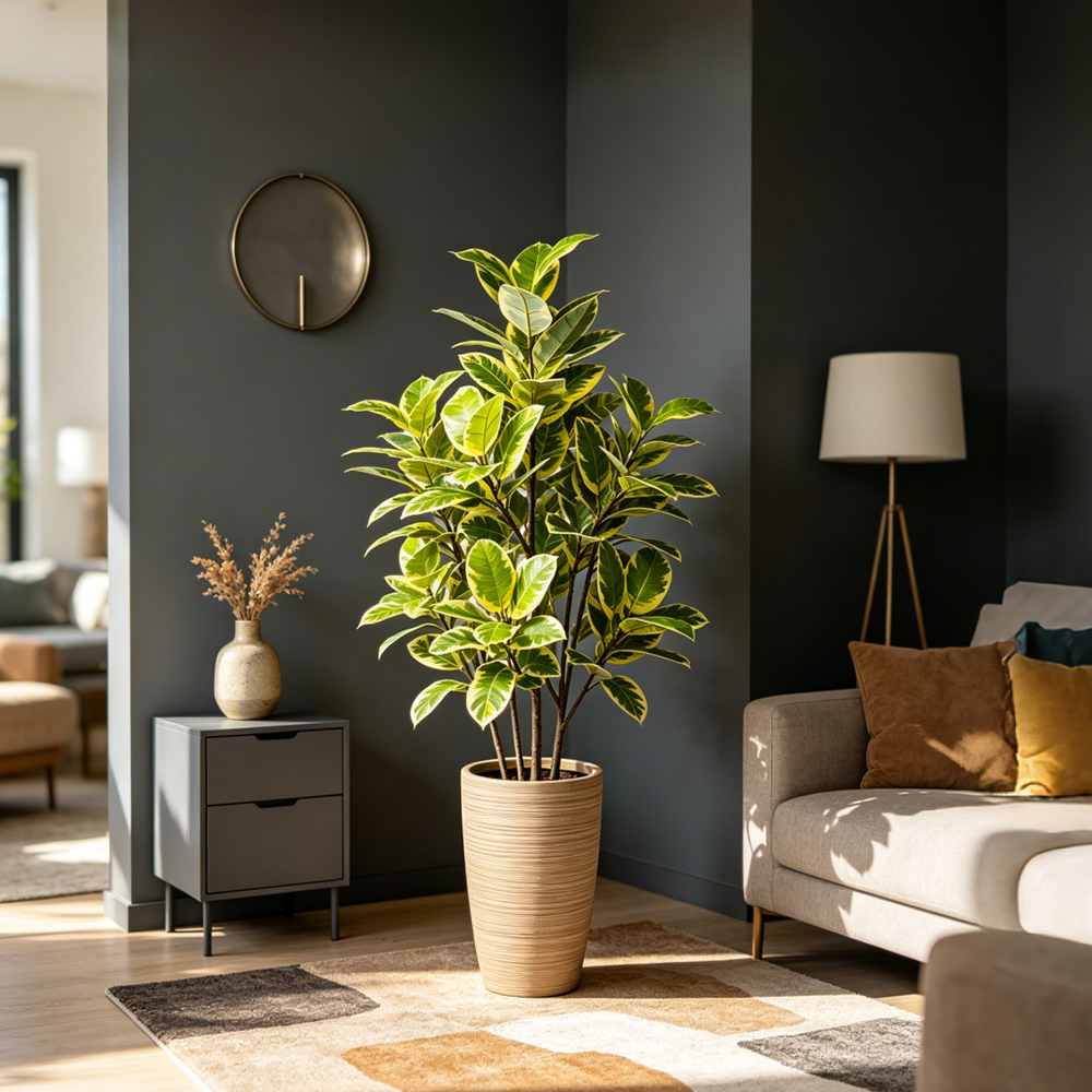 85-125cm Large Artificial Rubb - Rubber Plant Ficus のレビューと価格