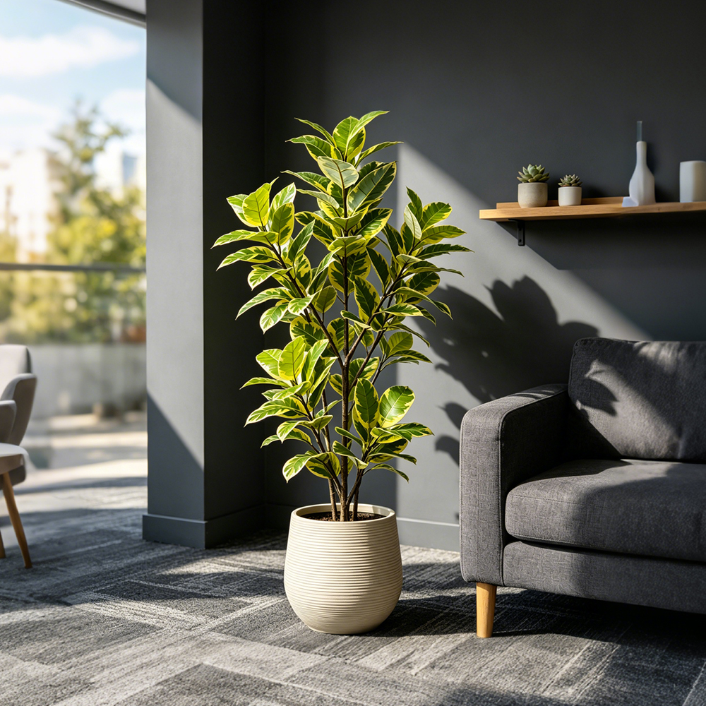 85-125cm Large Artificial Rubb - Rubber Plant Ficus のレビューと価格