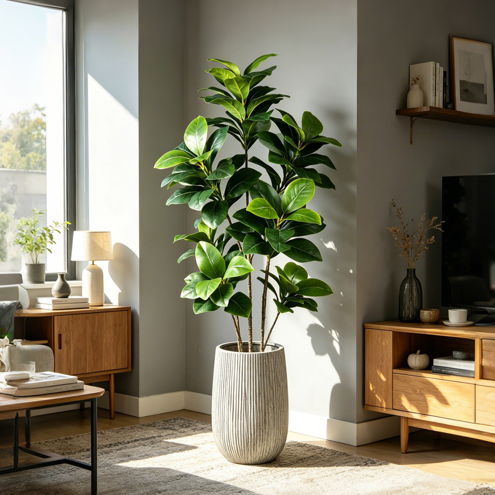 74-140cm Large Artificial Bany - Rubber Plant Ficus のレビューと価格