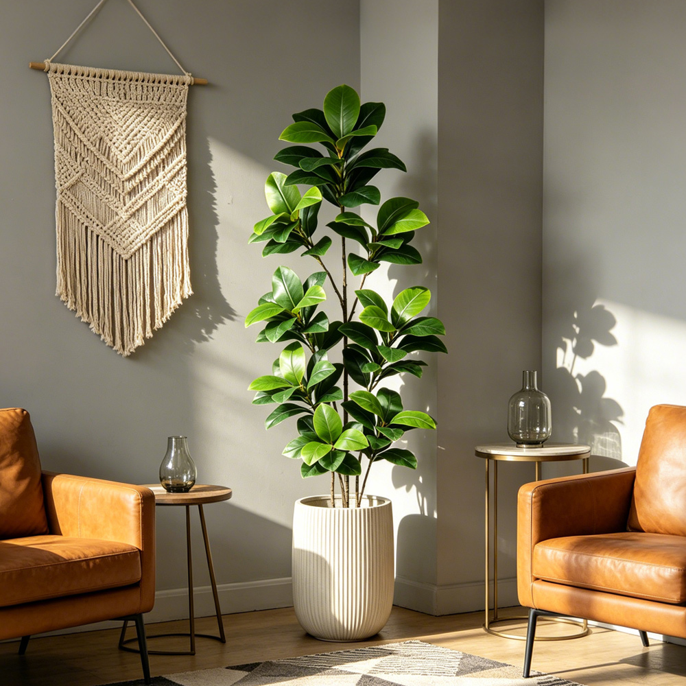 74-140cm Large Artificial Bany - Rubber Plant Ficus のレビューと価格